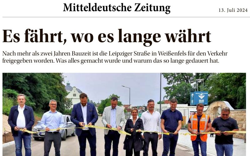 Zeitungsausschnitt: Es fährt, wo es lange währt