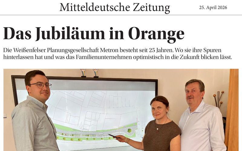 Zeitungsausschnitt: Das Jubiläum in Orange