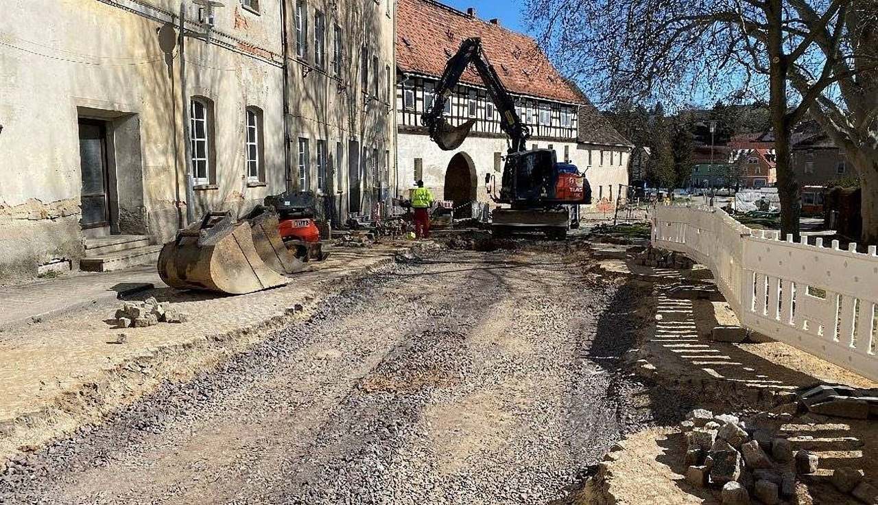 Kanalbauarbeiten in der Ortslage Kayna