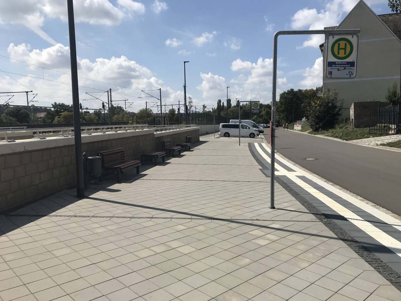 Straße Am Güterbahnhof nach dem Ausbau